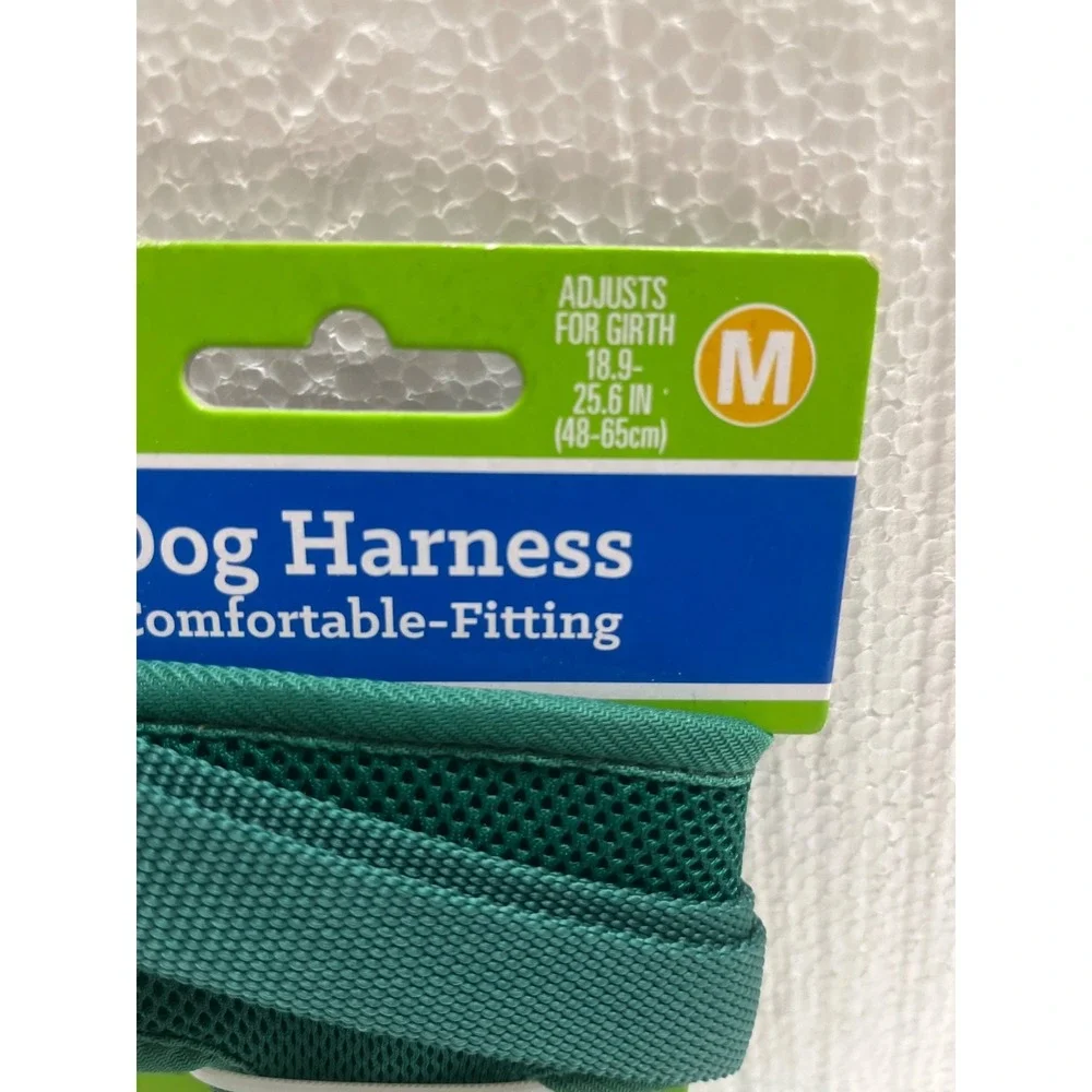 Forever Pals Dog Harness Green Med. Adjusts For Girth 18.9-25.6